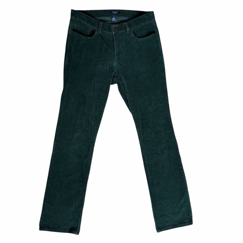 VTG Y2K Chaps Straight Leg Emerald Forest Green Corduroy Pants Size 6